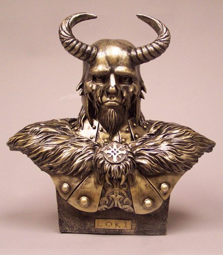 Loki bronze God of the evil northern mythology 